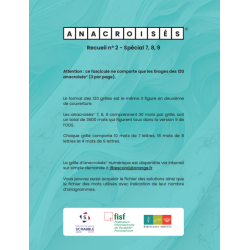 Anacroisés© n° 2 – Spécial 7, 8, 9 lettres