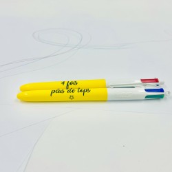 Stylo 4 couleurs "4 fois plus de tops"